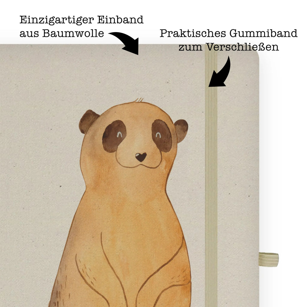 Baumwoll Notizbuch Erdmännchen Notizen, Eintragebuch, Tagebuch, Notizblock, Adressbuch, Journal, Kladde, Skizzenbuch, Notizheft, Schreibbuch, Schreibheft, Afrika, Wildtiere, Erdmännchen, Reisen, Spruch, Weltreise, Afrikareise, Roadtrip, Traveling