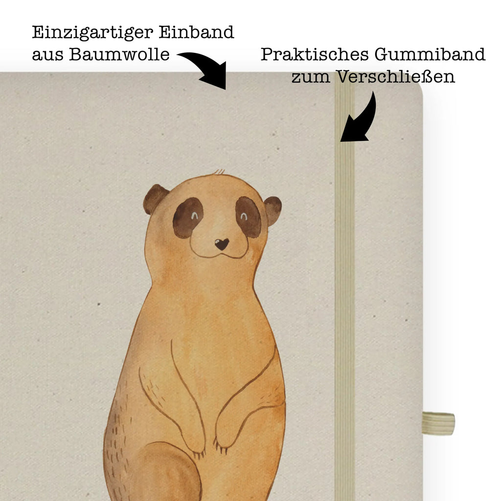 Baumwoll Notizbuch Erdmännchen Notizen, Eintragebuch, Tagebuch, Notizblock, Adressbuch, Journal, Kladde, Skizzenbuch, Notizheft, Schreibbuch, Schreibheft, Afrika, Wildtiere, Erdmännchen, Reisen, Spruch, Weltreise, Afrikareise, Roadtrip, Traveling