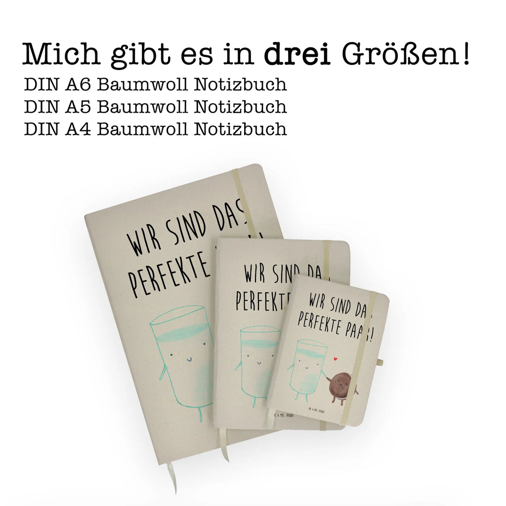 Baumwoll Notizbuch Milch & Keks Notizen, Eintragebuch, Tagebuch, Notizblock, Adressbuch, Journal, Kladde, Skizzenbuch, Notizheft, Schreibbuch, Schreibheft, Tiermotive, Gute Laune, lustige Sprüche, Tiere, Milk, Cookie, Milch, Keks, Kekse, Kaffee, Einladung Frühstück, Motiv süß, romantisch, perfektes Paar