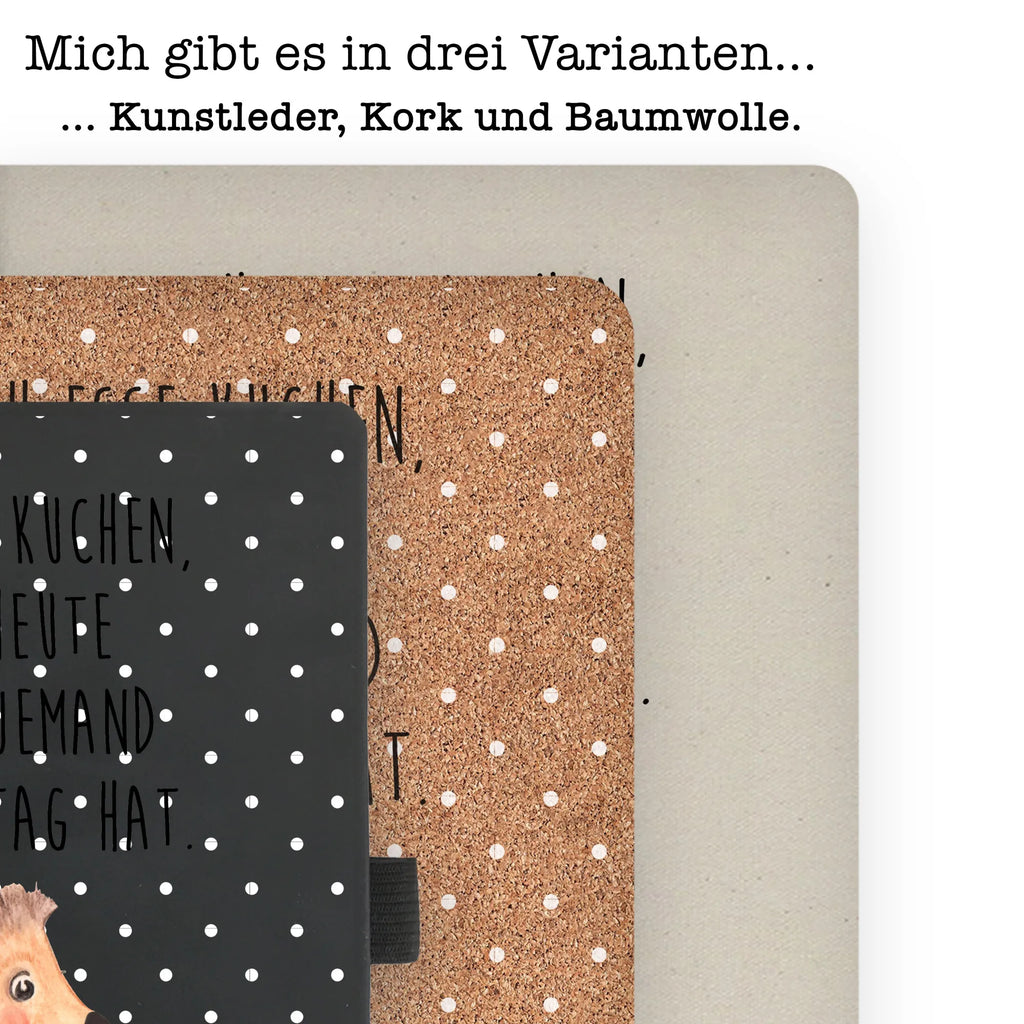 Baumwoll Notizbuch Igel mit Kuchenstück Notizen, Eintragebuch, Tagebuch, Notizblock, Adressbuch, Journal, Kladde, Skizzenbuch, Notizheft, Schreibbuch, Schreibheft, Tiermotive, Gute Laune, lustige Sprüche, Tiere, Igel, Essen Spruch, Kuchen, Backen Geschenk, Kuchen backen, Einladung Party, Geburtstagskuchen, Torte