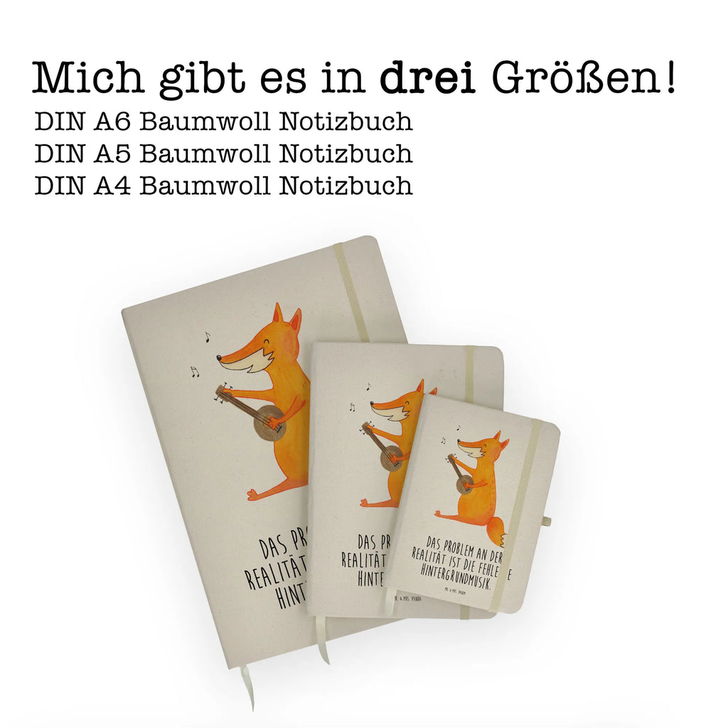 Baumwoll Notizbuch Fuchs Gitarre Notizen, Eintragebuch, Tagebuch, Notizblock, Adressbuch, Journal, Kladde, Skizzenbuch, Notizheft, Schreibbuch, Schreibheft, Fuchs, Füchse, Geschenk Musiker, Musik Spruch, Musikerin, Sänger, Sängerin, Gitarre