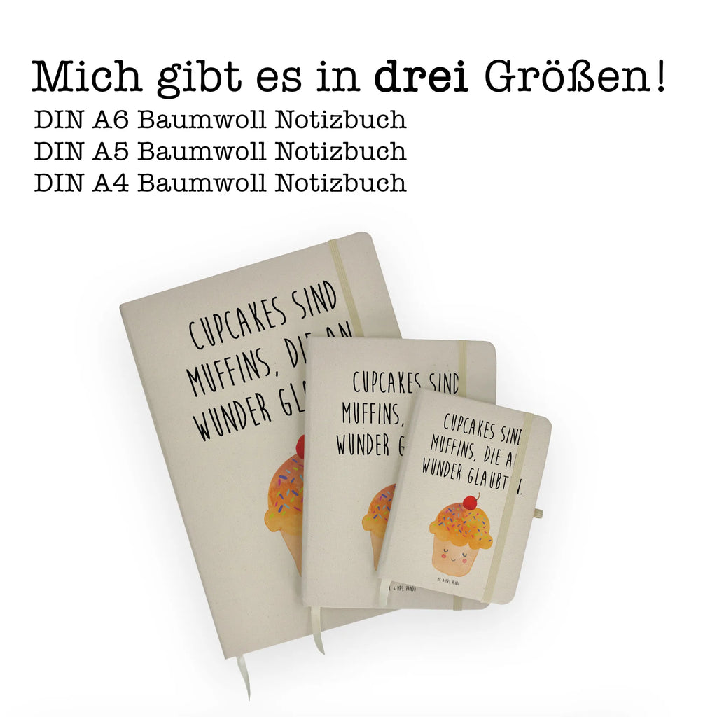 Baumwoll Notizbuch Cupcake Notizen, Eintragebuch, Tagebuch, Notizblock, Adressbuch, Journal, Kladde, Skizzenbuch, Notizheft, Schreibbuch, Schreibheft, Tiermotive, Gute Laune, lustige Sprüche, Tiere, Cupcakes, Muffin, Wunder, Küche Deko, Küche Spruch, Backen Geschenk, Geschenk Koch, Motivation Sprüche