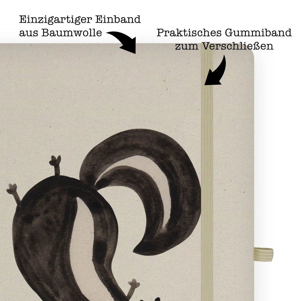 Baumwoll Notizbuch Stinktier Handstand Notizen, Eintragebuch, Tagebuch, Notizblock, Adressbuch, Journal, Kladde, Skizzenbuch, Notizheft, Schreibbuch, Schreibheft, Stinktier, Skunk, Wildtier, Raubtier, Stinker, Stinki, Spielplatz, verpielt, Kind