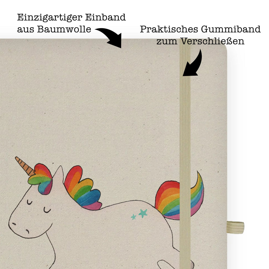 Baumwoll Notizbuch Einhorn Happy Notizen, Eintragebuch, Tagebuch, Notizblock, Adressbuch, Journal, Kladde, Skizzenbuch, Notizheft, Schreibbuch, Schreibheft, Einhorn, Einhörner, Einhorn Deko, Pegasus, Unicorn, glücklich, fröhlich, Spaß, Freude, Lebensfreude, witzig, spannend, Lächeln, Lachen