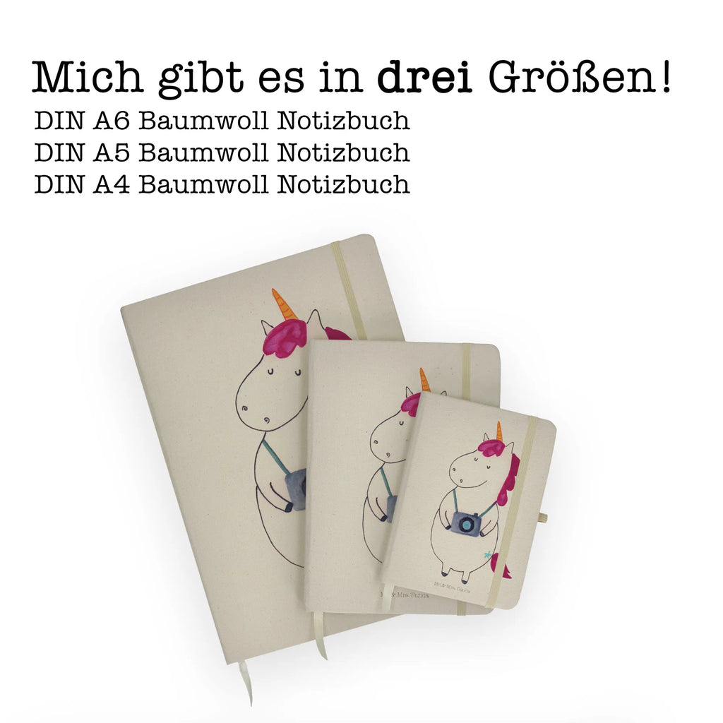 Baumwoll Notizbuch Einhorn Fotograf Notizen, Eintragebuch, Tagebuch, Notizblock, Adressbuch, Journal, Kladde, Skizzenbuch, Notizheft, Schreibbuch, Schreibheft, Einhorn, Einhörner, Einhorn Deko, Pegasus, Unicorn, Fotograf, Fotografie, Kamera, Reisen, Weltreise, Weltenbummler, Urlaub, Tourist, Kurztrip, Reise, Städtereise