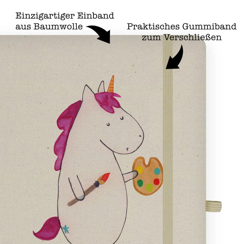 Baumwoll Notizbuch Einhorn Künstler Notizen, Eintragebuch, Tagebuch, Notizblock, Adressbuch, Journal, Kladde, Skizzenbuch, Notizheft, Schreibbuch, Schreibheft, Einhorn, Einhörner, Einhorn Deko, Pegasus, Unicorn, Englisch, Künstler, Artist, Malen, Zeichnen, Welt, Farbe, Stift, Pinsel, Geschenk, Maler