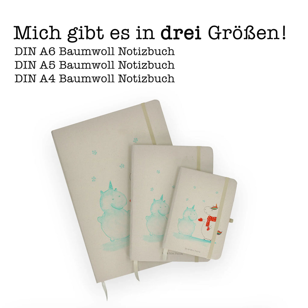 Baumwoll Notizbuch Einhorn Schneemann Notizen, Eintragebuch, Tagebuch, Notizblock, Adressbuch, Journal, Kladde, Skizzenbuch, Notizheft, Schreibbuch, Schreibheft, Einhorn, Einhörner, Einhorn Deko, Pegasus, Unicorn, Schneemann, Winter, Schnee, Kuchen, Weihnachten, kalt, Mütze, Handschuhe, X-Mas