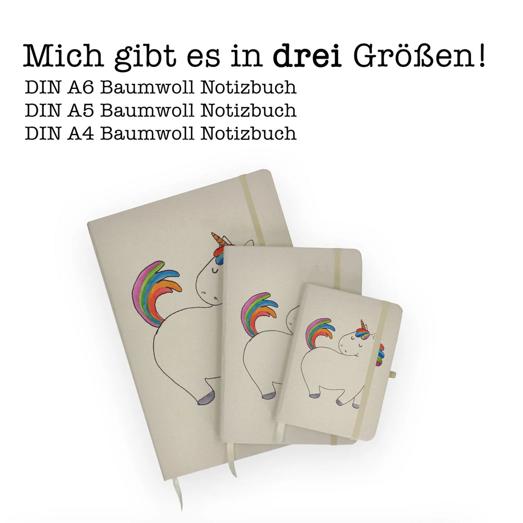 Baumwoll Notizbuch Einhorn stolzierend Notizen, Eintragebuch, Tagebuch, Notizblock, Adressbuch, Journal, Kladde, Skizzenbuch, Notizheft, Schreibbuch, Schreibheft, Einhorn, Einhörner, Einhorn Deko, Pegasus, Unicorn, stolz, anders, bunt, Pferd, Reiter, Reiten, Freundin, Geschenk