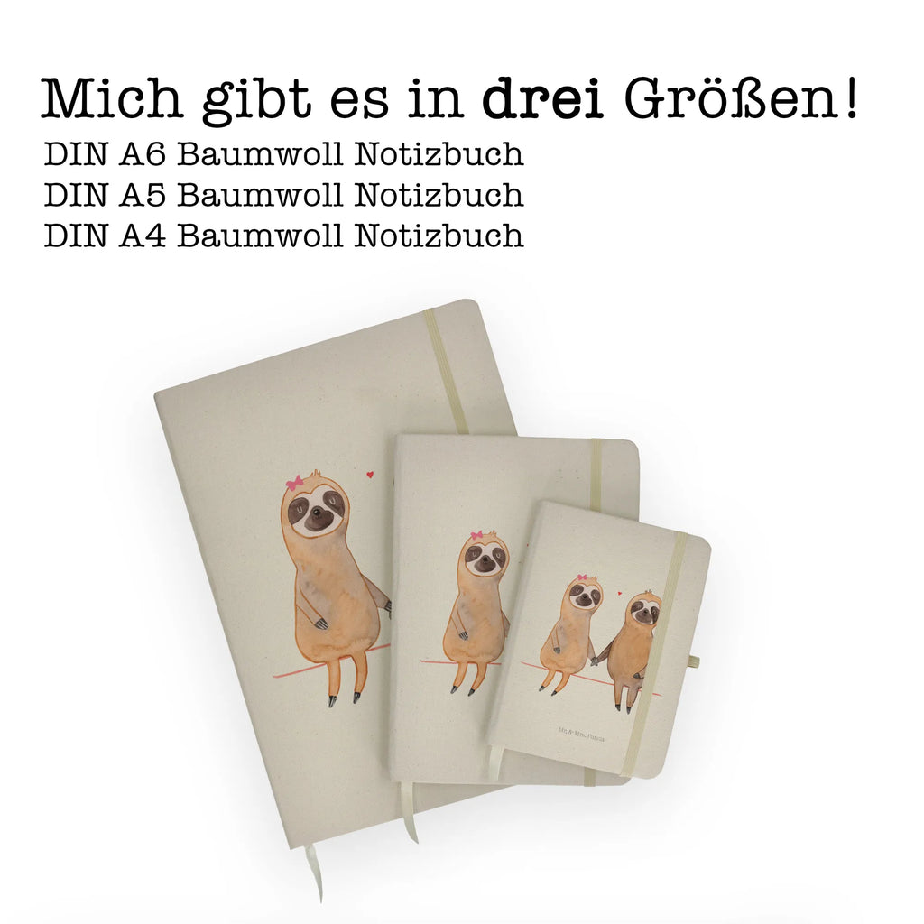 Baumwoll Notizbuch Faultier Pärchen Notizen, Eintragebuch, Tagebuch, Notizblock, Adressbuch, Journal, Kladde, Skizzenbuch, Notizheft, Schreibbuch, Schreibheft, Faultier, Faultier Geschenk, Faultier Deko, Faultiere, faul, Lieblingstier, Liebe, Liebespaar, Faultierliebe, Faultierpärchen, verliebt, verlobt, gemeinsam, relaxen, Pärchen, Beziehung, Langsamkeit