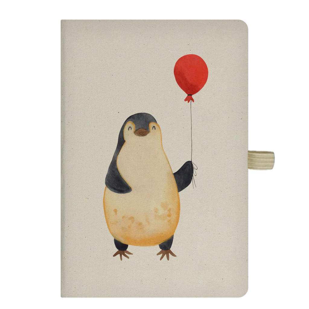 Baumwoll Notizbuch Pinguin Luftballon Notizen, Eintragebuch, Tagebuch, Notizblock, Adressbuch, Journal, Kladde, Skizzenbuch, Notizheft, Schreibbuch, Schreibheft, Pinguin, Pinguine, Luftballon, Tagträume, Lebenslust, Geschenk Freundin, Geschenkidee, beste Freundin, Motivation, Neustart, neues Leben, Liebe, Glück