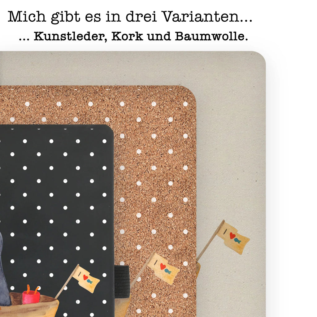 Baumwoll Notizbuch Pinguin Angelboot Notizen, Eintragebuch, Tagebuch, Notizblock, Adressbuch, Journal, Kladde, Skizzenbuch, Notizheft, Schreibbuch, Schreibheft, Pinguin, Pinguine, Angeln, Boot, Angelboot, Lebenslust, Leben, genießen, Motivation, Neustart, Neuanfang, Trennung, Scheidung, Geschenkidee Liebeskummer