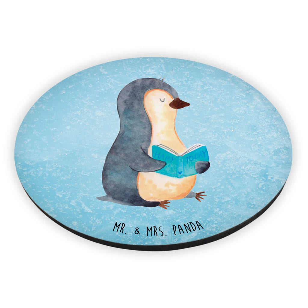 Rund Magnet Pinguin Buch Kühlschrankmagnet, Pinnwandmagnet, Souvenir Magnet, Motivmagnete, Dekomagnet, Whiteboard Magnet, Notiz Magnet, Kühlschrank Dekoration, Pinguin, Pinguine, Buch, Lesen, Bücherwurm, Nichtstun, Faulenzen, Ferien, Urlaub, Freizeit