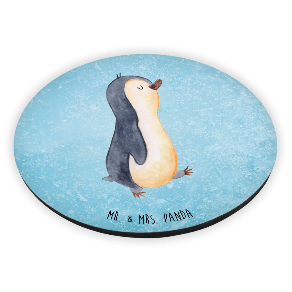 Rund Magnet Pinguin marschierend Kühlschrankmagnet, Pinnwandmagnet, Souvenir Magnet, Motivmagnete, Dekomagnet, Whiteboard Magnet, Notiz Magnet, Kühlschrank Dekoration, Pinguin, Pinguine, Frühaufsteher, Langschläfer, Bruder, Schwester, Familie