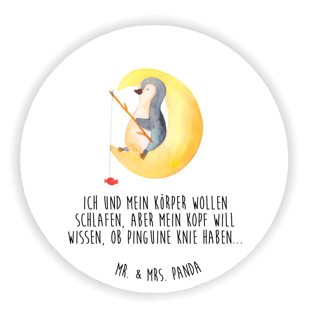 Rund Magnet Pinguin Mond Kühlschrankmagnet, Pinnwandmagnet, Souvenir Magnet, Motivmagnete, Dekomagnet, Whiteboard Magnet, Notiz Magnet, Kühlschrank Dekoration, Pinguin, Pinguine, Spruch, schlafen, Nachtruhe, Einschlafen, Schlafzimmer, Schlafstörungen, Gästezimmer