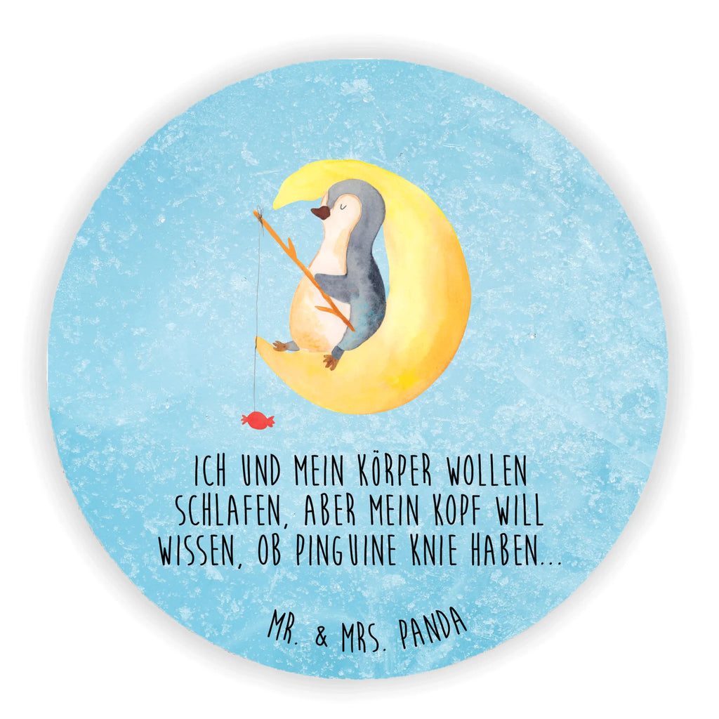 Rund Magnet Pinguin Mond Kühlschrankmagnet, Pinnwandmagnet, Souvenir Magnet, Motivmagnete, Dekomagnet, Whiteboard Magnet, Notiz Magnet, Kühlschrank Dekoration, Pinguin, Pinguine, Spruch, schlafen, Nachtruhe, Einschlafen, Schlafzimmer, Schlafstörungen, Gästezimmer