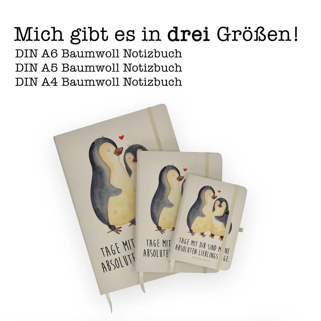 Baumwoll Notizbuch Pinguin umarmen Notizen, Eintragebuch, Tagebuch, Notizblock, Adressbuch, Journal, Kladde, Skizzenbuch, Notizheft, Schreibbuch, Schreibheft, Pinguin, Liebe, Liebespaar, Liebesbeweis, Liebesgeschenk, Verlobung, Jahrestag, Hochzeitstag, Hochzeit, Hochzeitsgeschenk