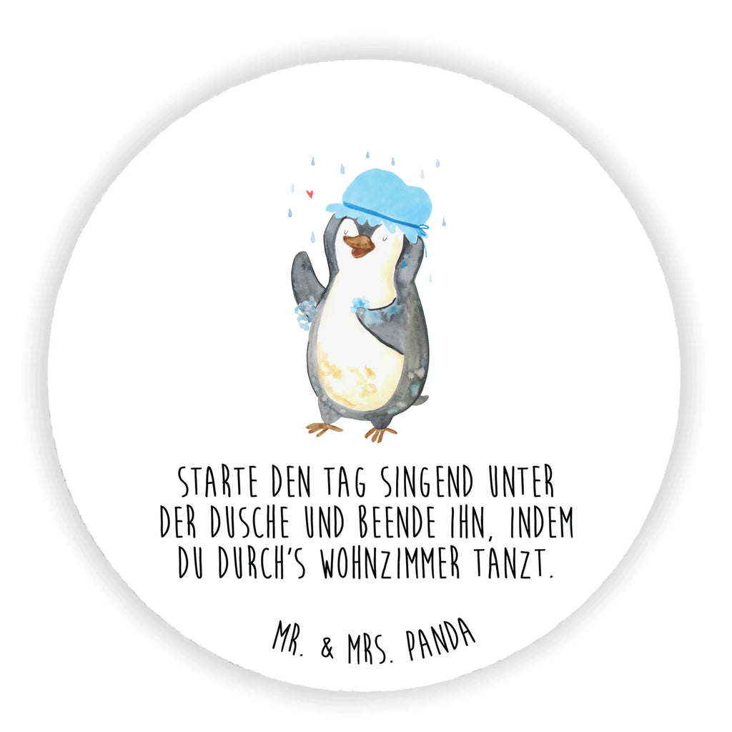 Rund Magnet Pinguin duscht Kühlschrankmagnet, Pinnwandmagnet, Souvenir Magnet, Motivmagnete, Dekomagnet, Whiteboard Magnet, Notiz Magnet, Kühlschrank Dekoration, Pinguin, Pinguine, Dusche, duschen, Lebensmotto, Motivation, Neustart, Neuanfang, glücklich sein