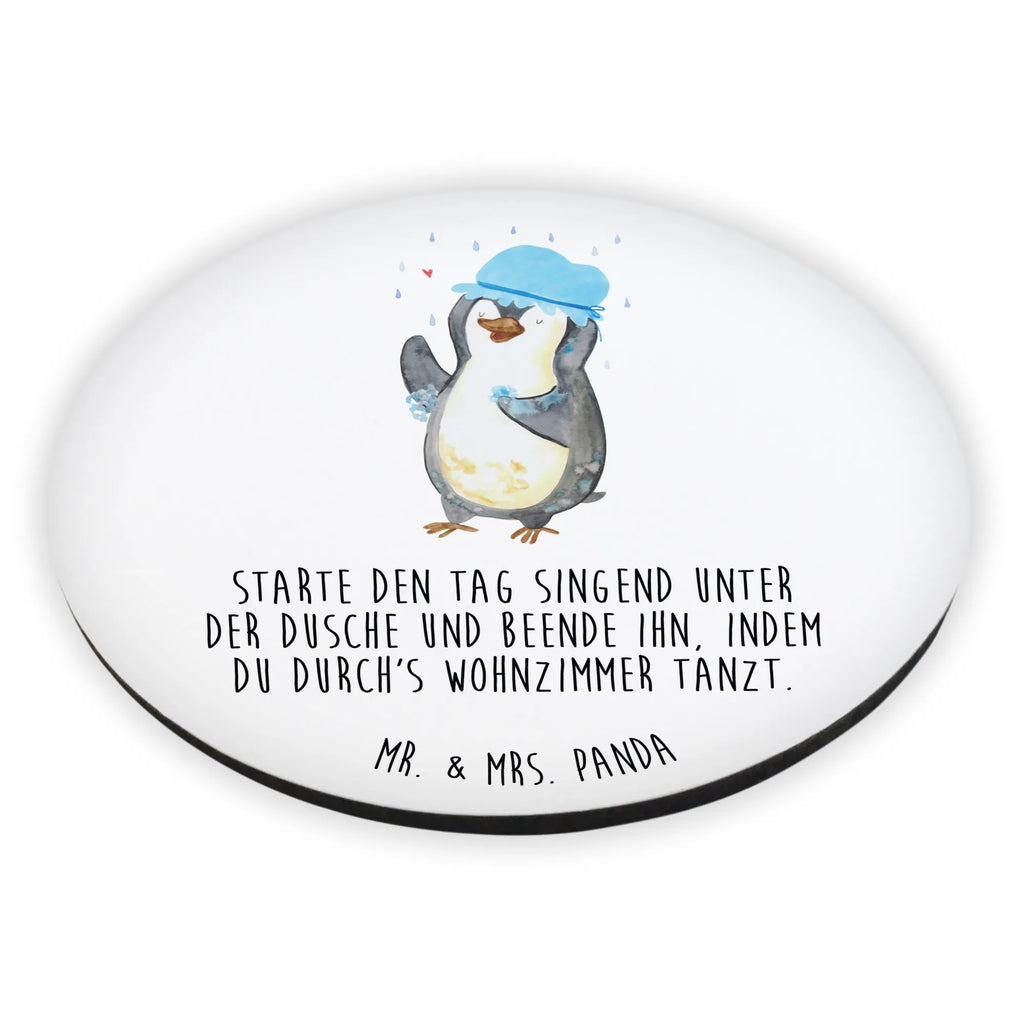 Rund Magnet Pinguin duscht Kühlschrankmagnet, Pinnwandmagnet, Souvenir Magnet, Motivmagnete, Dekomagnet, Whiteboard Magnet, Notiz Magnet, Kühlschrank Dekoration, Pinguin, Pinguine, Dusche, duschen, Lebensmotto, Motivation, Neustart, Neuanfang, glücklich sein