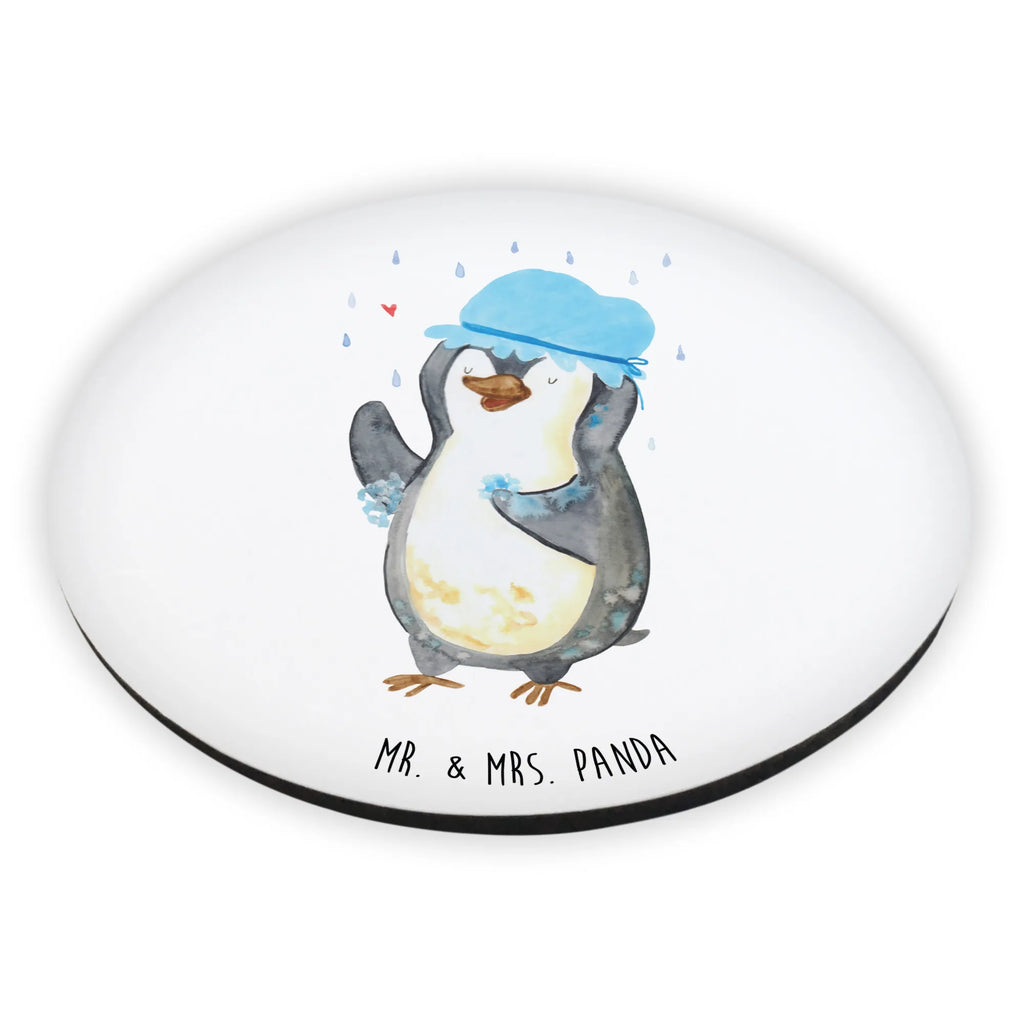 Rund Magnet Pinguin duscht Kühlschrankmagnet, Pinnwandmagnet, Souvenir Magnet, Motivmagnete, Dekomagnet, Whiteboard Magnet, Notiz Magnet, Kühlschrank Dekoration, Pinguin, Pinguine, Dusche, duschen, Lebensmotto, Motivation, Neustart, Neuanfang, glücklich sein