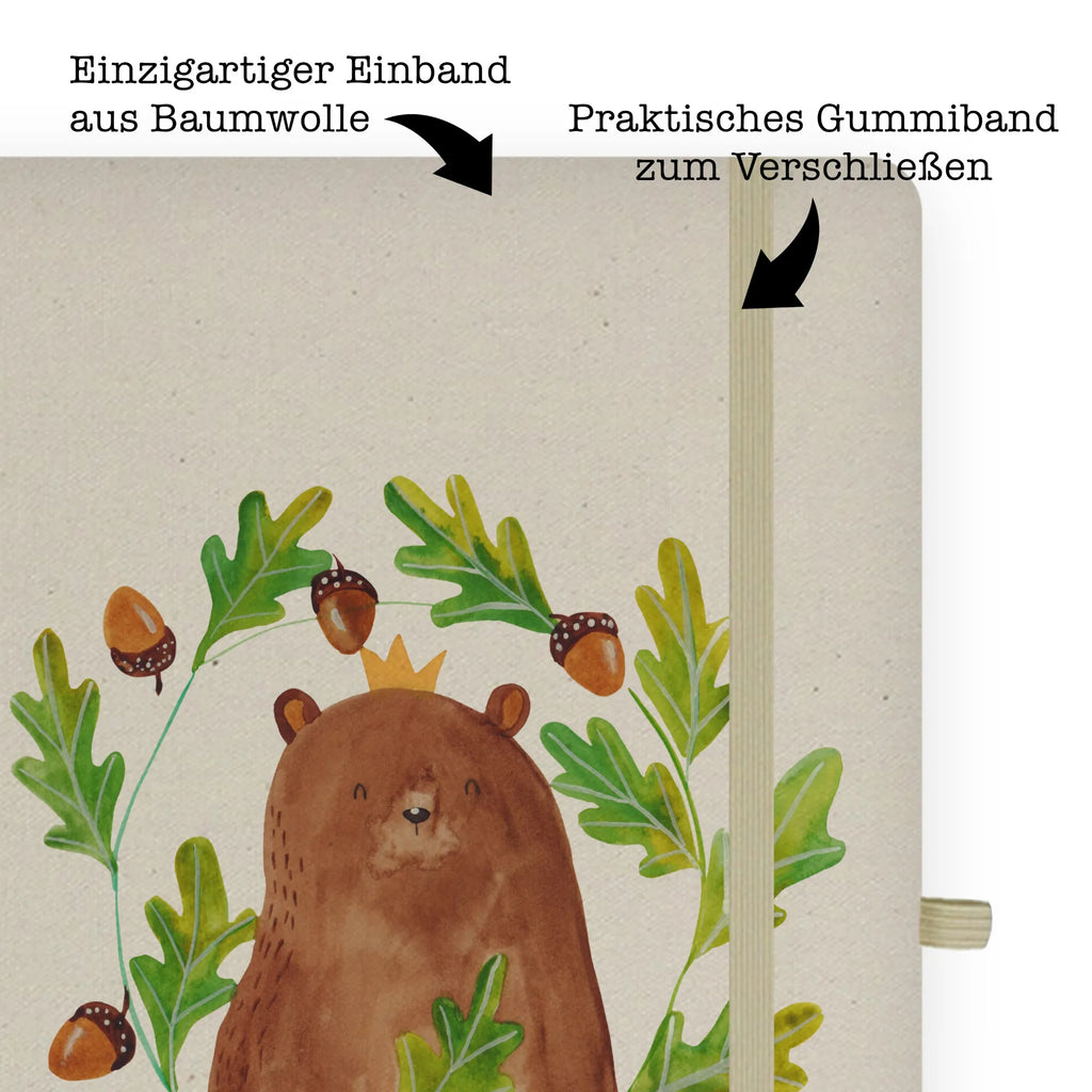 Baumwoll Notizbuch Bär König Notizen, Eintragebuch, Tagebuch, Notizblock, Adressbuch, Journal, Kladde, Skizzenbuch, Notizheft, Schreibbuch, Schreibheft, Bär, Teddy, Teddybär, Papa, Papa Bär, bester Vater, bester Papa, weltbester Papa, Vatertag, Vater, Dad, Daddy, Papi