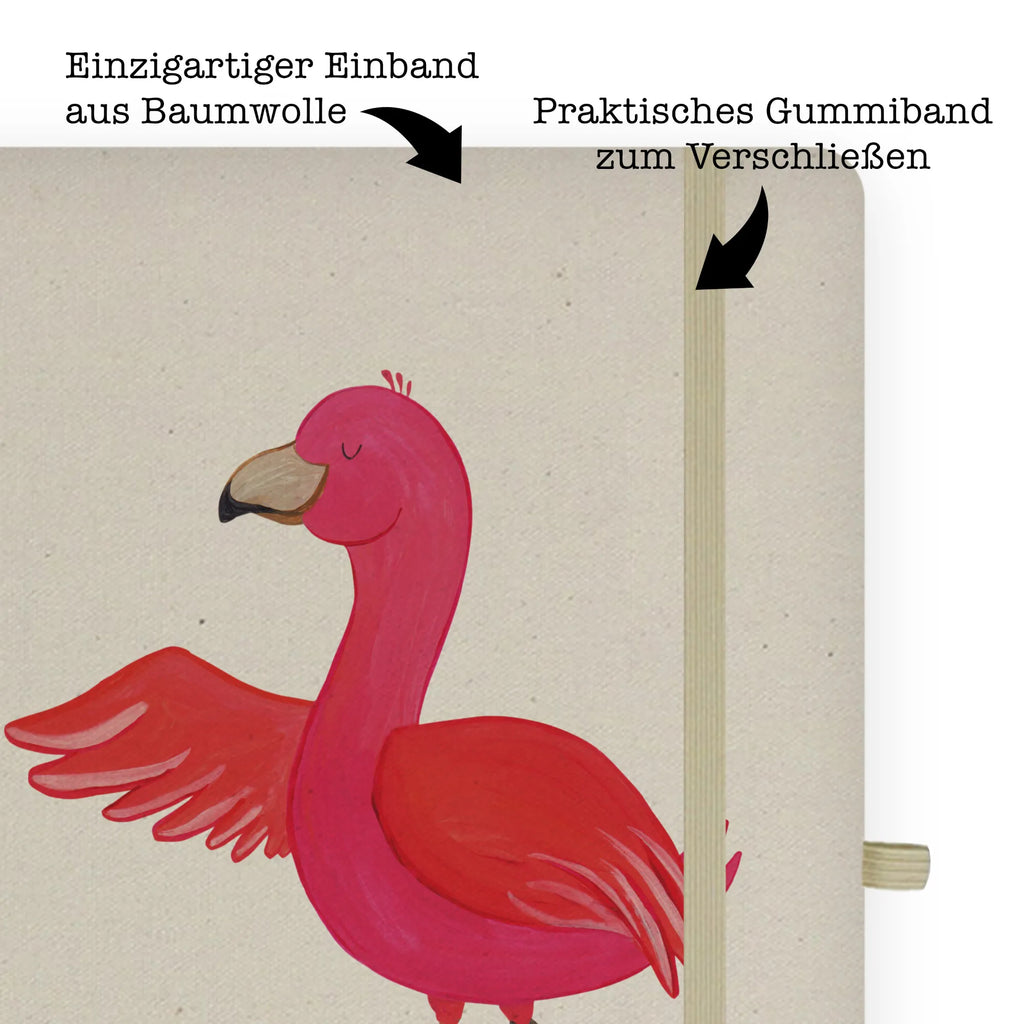 Baumwoll Notizbuch Flamingo Yoga Notizen, Eintragebuch, Tagebuch, Notizblock, Adressbuch, Journal, Kladde, Skizzenbuch, Notizheft, Schreibbuch, Schreibheft, Flamingo, Vogel, Yoga, Namaste, Achtsamkeit, Yoga-Übung, Entspannung, Ärger, Aufregen, Tiefenentspannung