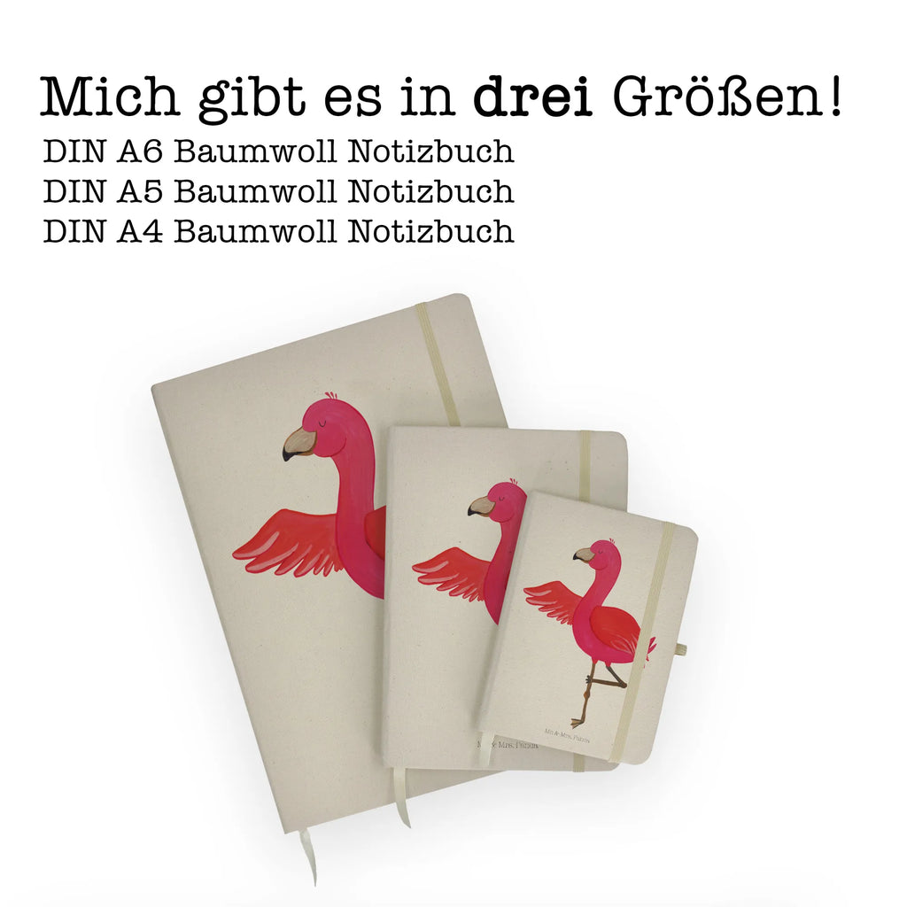 Baumwoll Notizbuch Flamingo Yoga Notizen, Eintragebuch, Tagebuch, Notizblock, Adressbuch, Journal, Kladde, Skizzenbuch, Notizheft, Schreibbuch, Schreibheft, Flamingo, Vogel, Yoga, Namaste, Achtsamkeit, Yoga-Übung, Entspannung, Ärger, Aufregen, Tiefenentspannung