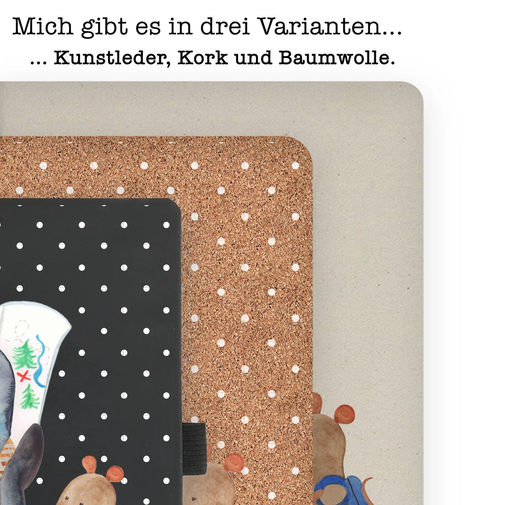 Baumwoll Notizbuch Pinguin & Maus Wanderer Notizen, Eintragebuch, Tagebuch, Notizblock, Adressbuch, Journal, Kladde, Skizzenbuch, Notizheft, Schreibbuch, Schreibheft, Pinguin, Pinguine, Abenteurer, Abenteuer, Roadtrip, Ausflug, Wanderlust, wandern