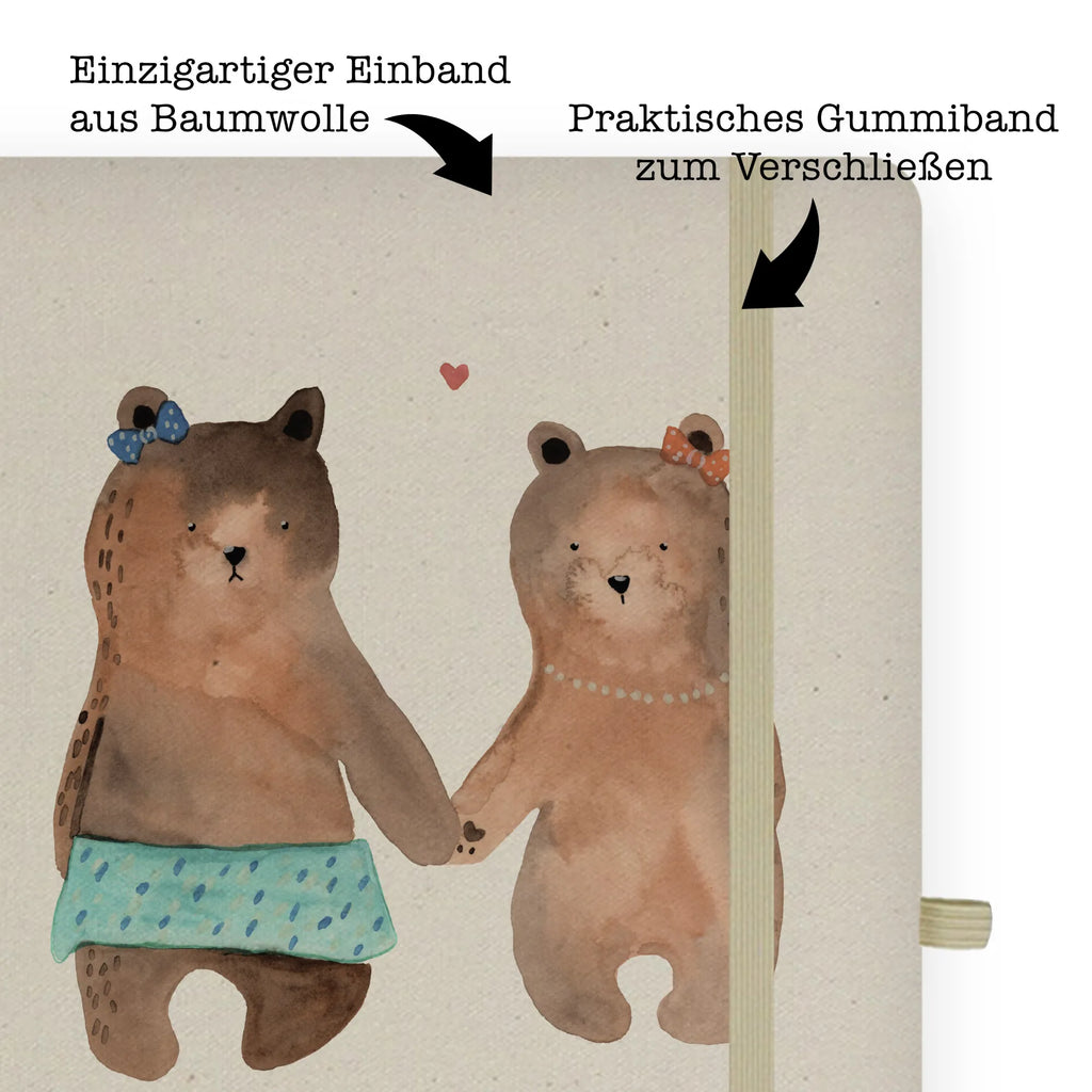 Baumwoll Notizbuch Bär Freundin Notizen, Eintragebuch, Tagebuch, Notizblock, Adressbuch, Journal, Kladde, Skizzenbuch, Notizheft, Schreibbuch, Schreibheft, Bär, Teddy, Teddybär, Bär Freundin Beste Freund Liebe Liebesbeweis Verliebt Kumpel Kumpeliene