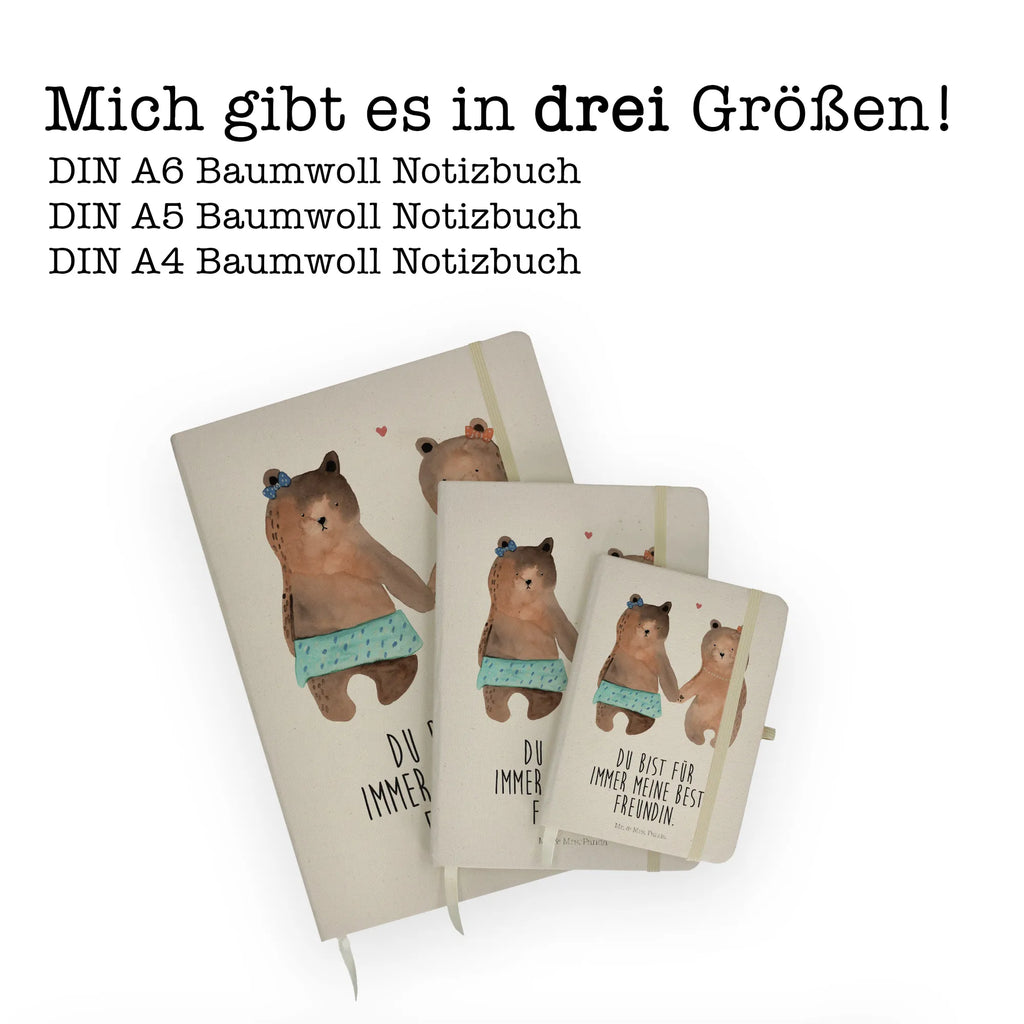 Baumwoll Notizbuch Bär Freundin Notizen, Eintragebuch, Tagebuch, Notizblock, Adressbuch, Journal, Kladde, Skizzenbuch, Notizheft, Schreibbuch, Schreibheft, Bär, Teddy, Teddybär, Bär Freundin Beste Freund Liebe Liebesbeweis Verliebt Kumpel Kumpeliene