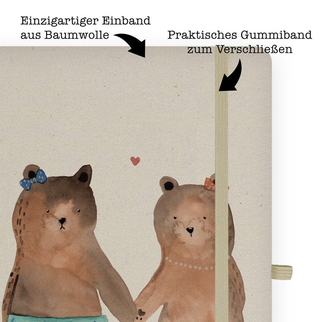 Baumwoll Notizbuch Bär Freundin Notizen, Eintragebuch, Tagebuch, Notizblock, Adressbuch, Journal, Kladde, Skizzenbuch, Notizheft, Schreibbuch, Schreibheft, Bär, Teddy, Teddybär, Bär Freundin Beste Freund Liebe Liebesbeweis Verliebt Kumpel Kumpeliene