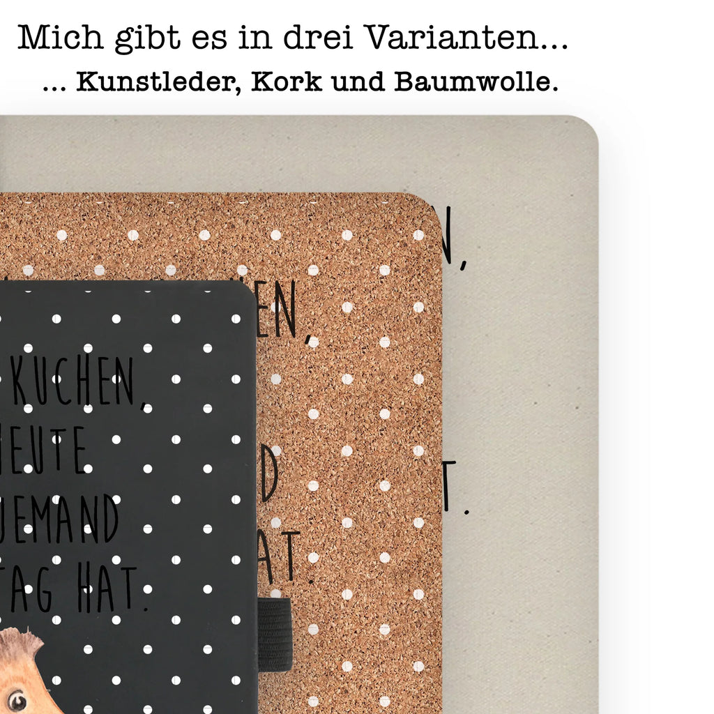 Baumwoll Notizbuch Igel mit Kuchenstück Notizen, Eintragebuch, Tagebuch, Notizblock, Adressbuch, Journal, Kladde, Skizzenbuch, Notizheft, Schreibbuch, Schreibheft, Tiermotive, Gute Laune, lustige Sprüche, Tiere, Igel, Essen Spruch, Kuchen, Backen Geschenk, Kuchen backen, Einladung Party, Geburtstagskuchen, Torte