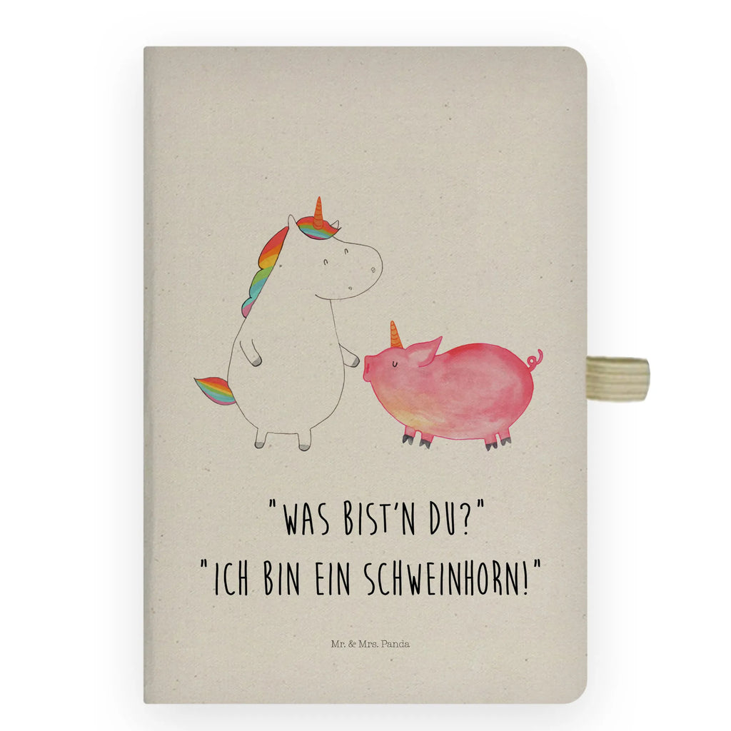 Baumwoll Notizbuch Einhorn Schwein Notizen, Eintragebuch, Tagebuch, Notizblock, Adressbuch, Journal, Kladde, Skizzenbuch, Notizheft, Schreibbuch, Schreibheft, Einhorn, Einhörner, Einhorn Deko, Pegasus, Unicorn, Freundschaft, Schweinhorn, Schwein, Freundin, Schweinchen