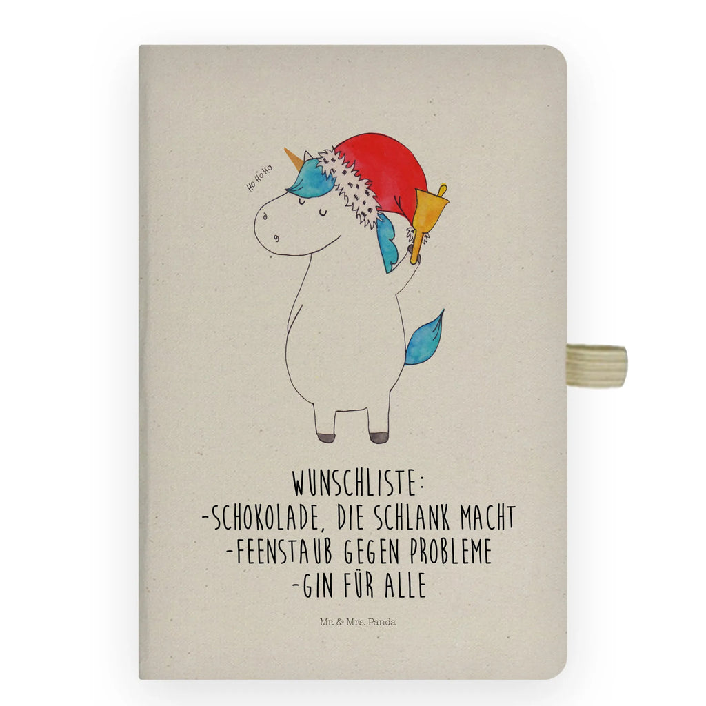 Baumwoll Notizbuch Einhorn Weihnachtsmann Notizen, Eintragebuch, Tagebuch, Notizblock, Adressbuch, Journal, Kladde, Skizzenbuch, Notizheft, Schreibbuch, Schreibheft, Einhorn, Einhörner, Einhorn Deko, Pegasus, Unicorn, Gin, Schokolade, Schoki, Weihnachten, Weihnachtsmann, Nikolaus, Wunschzettel, Wunschliste, Feenstaub