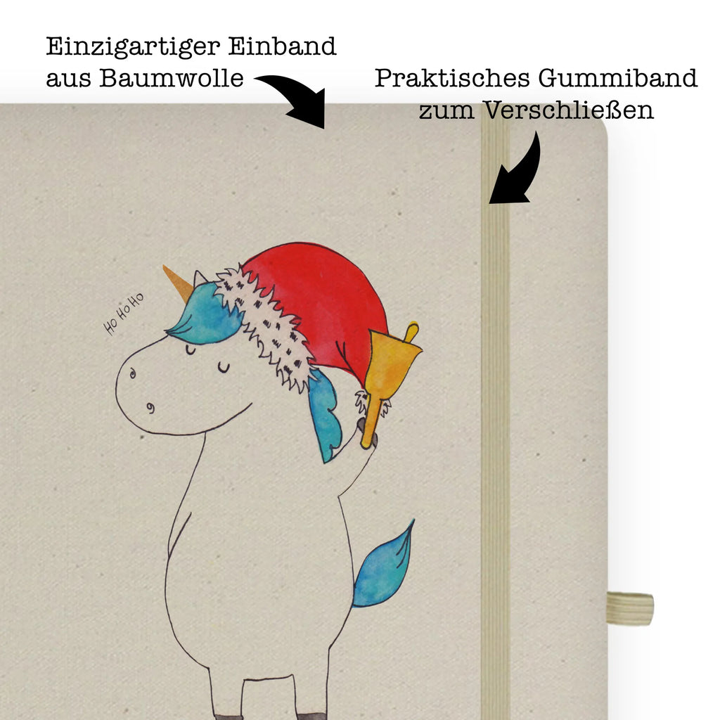 Baumwoll Notizbuch Einhorn Weihnachtsmann Notizen, Eintragebuch, Tagebuch, Notizblock, Adressbuch, Journal, Kladde, Skizzenbuch, Notizheft, Schreibbuch, Schreibheft, Einhorn, Einhörner, Einhorn Deko, Pegasus, Unicorn, Gin, Schokolade, Schoki, Weihnachten, Weihnachtsmann, Nikolaus, Wunschzettel, Wunschliste, Feenstaub