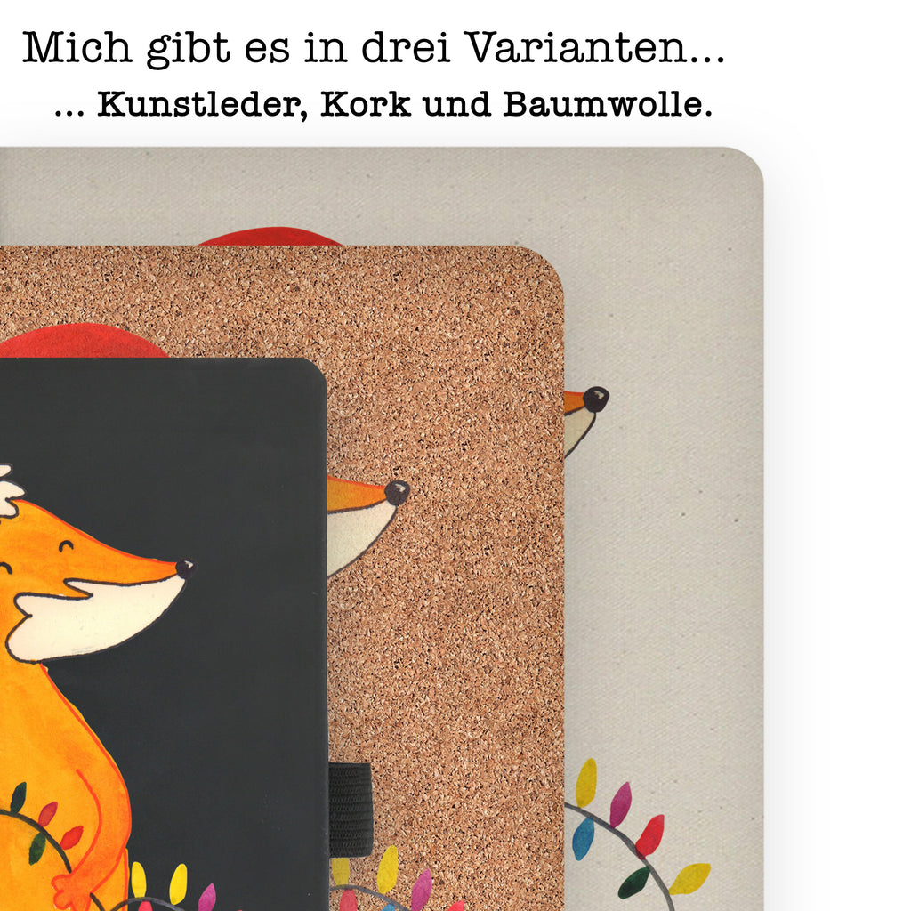 Baumwoll Notizbuch Fuchs Weihnachten Notizen, Eintragebuch, Tagebuch, Notizblock, Adressbuch, Journal, Kladde, Skizzenbuch, Notizheft, Schreibbuch, Schreibheft, Winter, Weihnachten, Weihnachtsdeko, Nikolaus, Advent, Heiligabend, Wintermotiv, Fuchs, Füchse, Spruch schön, Geschenk Weihnachten, Weihnachtsmann, Weihnachtszeit