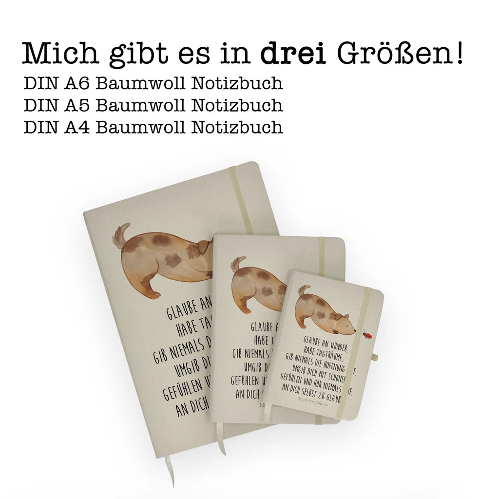 Baumwoll Notizbuch Hund Marienkäfer Notizen, Eintragebuch, Tagebuch, Notizblock, Adressbuch, Journal, Kladde, Skizzenbuch, Notizheft, Schreibbuch, Schreibheft, Hund, Hundemotiv, Haustier, Hunderasse, Tierliebhaber, Hundebesitzer, Sprüche, Hunde, Hundespruch, Marienkäfer, Mischling, Mischlinghund