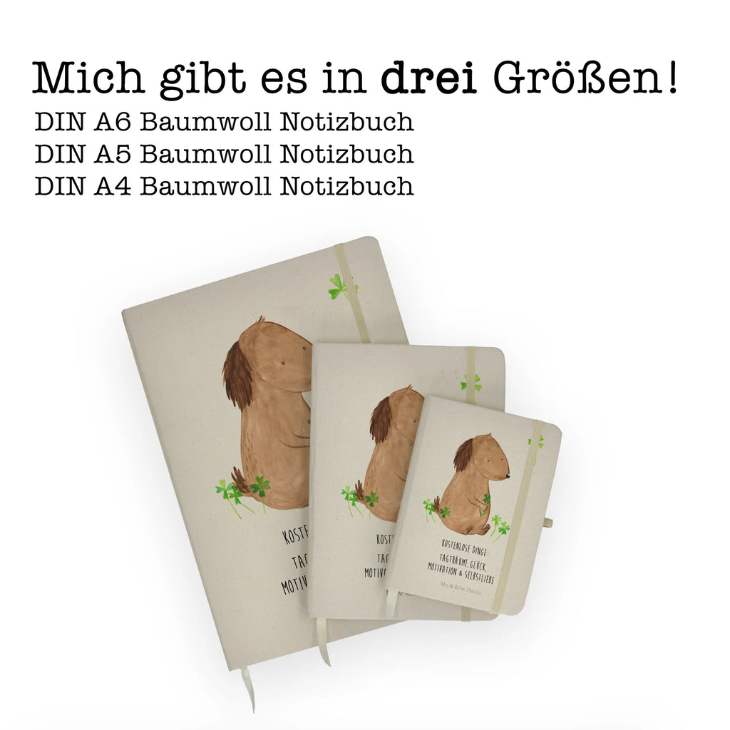 Baumwoll Notizbuch Hund Kleeblatt Notizen, Eintragebuch, Tagebuch, Notizblock, Adressbuch, Journal, Kladde, Skizzenbuch, Notizheft, Schreibbuch, Schreibheft, Hund, Hundemotiv, Haustier, Hunderasse, Tierliebhaber, Hundebesitzer, Sprüche, Kleeblatt, Glück, Tagträume, Motivation, Neuanfang, Geschenk, Glücksbringer, Selbstliebe, Achtsamkeit