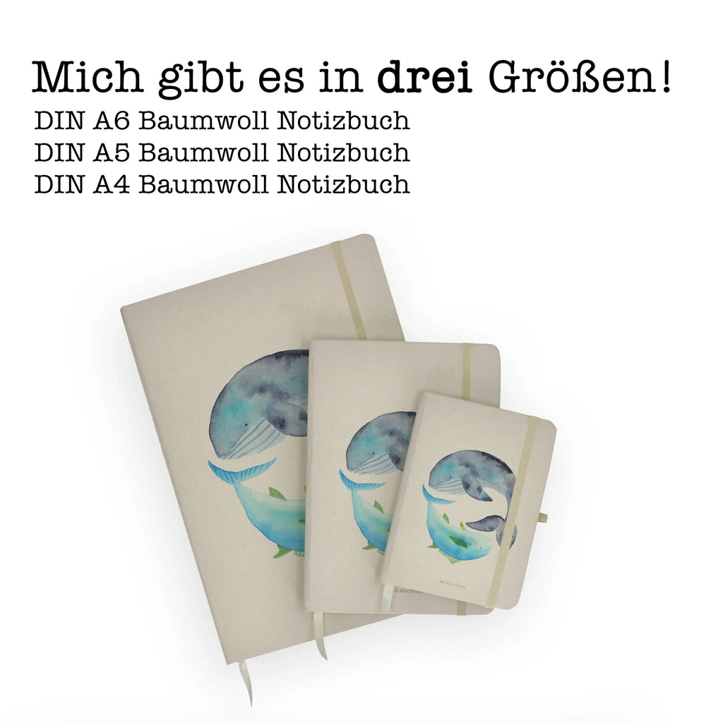 Baumwoll Notizbuch Walfisch & Thunfisch Notizen, Eintragebuch, Tagebuch, Notizblock, Adressbuch, Journal, Kladde, Skizzenbuch, Notizheft, Schreibbuch, Schreibheft, Tiermotive, Gute Laune, lustige Sprüche, Tiere, Wal, Wahl, Tunfisch, Wortwitz lustig, Spruch lustig, Flachwitz, Witz, Spruch des Tages, Flachwitz Geschenk