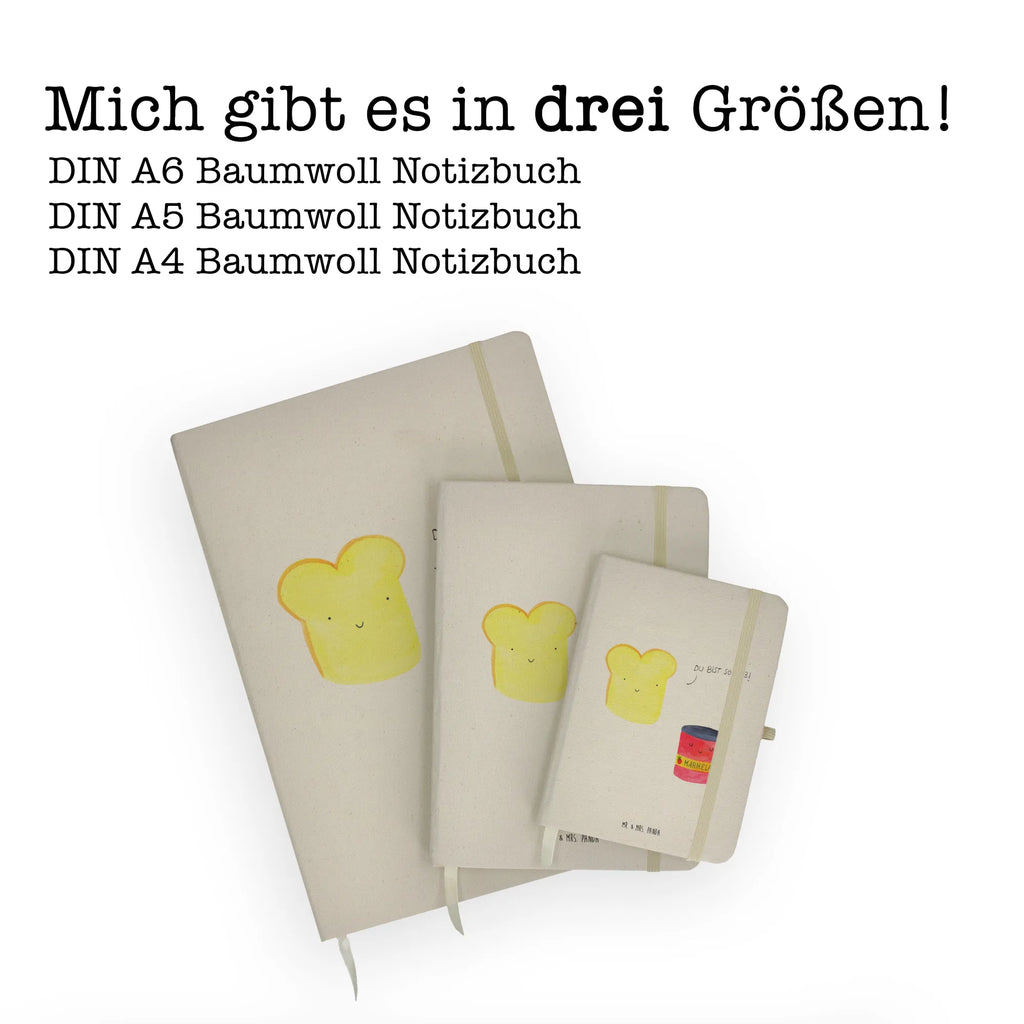 Baumwoll Notizbuch Toast Marmelade Notizen, Eintragebuch, Tagebuch, Notizblock, Adressbuch, Journal, Kladde, Skizzenbuch, Notizheft, Schreibbuch, Schreibheft, Tiermotive, Gute Laune, lustige Sprüche, Tiere, Toast, Marmelade, Dreamteam, süße Postkarte, süß, Küche Deko, Küche Spruch, Frühstück Einladung, Brot, Toastbrot