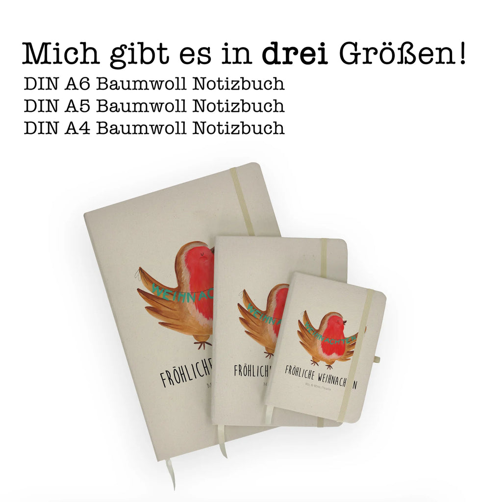 Baumwoll Notizbuch Rotkehlchen Weihnachten Notizen, Eintragebuch, Tagebuch, Notizblock, Adressbuch, Journal, Kladde, Skizzenbuch, Notizheft, Schreibbuch, Schreibheft, Winter, Weihnachten, Weihnachtsdeko, Nikolaus, Advent, Heiligabend, Wintermotiv, Frohe Weihnachten, Weihnachtsmotiv, Weihnachtsgruß, Vogel, xmas