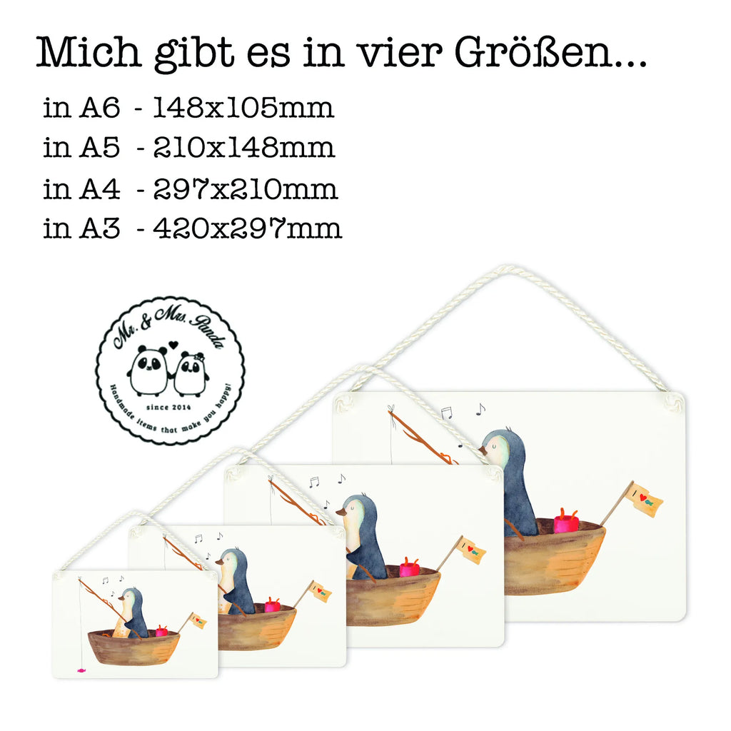 Deko Schild Pinguin Angelboot Dekoschild, Deko Schild, Schild, Tür Schild, Türschild, Holzschild, Wandschild, Wanddeko, Pinguin, Pinguine, Angeln, Boot, Angelboot, Lebenslust, Leben, genießen, Motivation, Neustart, Neuanfang, Trennung, Scheidung, Geschenkidee Liebeskummer