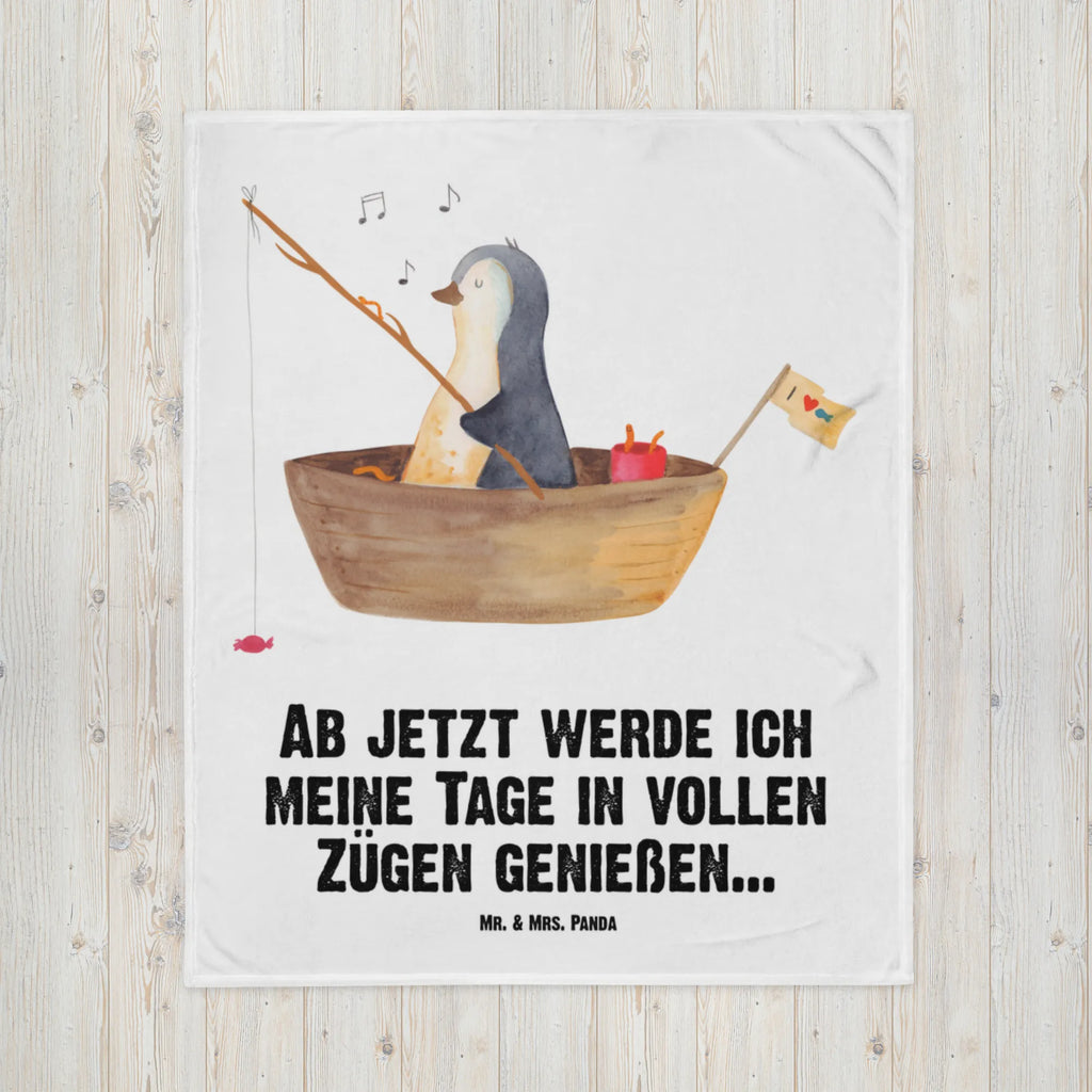 Babydecke Pinguin Angelboot Babydecke, Babygeschenk, Geschenk Geburt, Babyecke Kuscheldecke, Krabbeldecke, Pinguin, Pinguine, Angeln, Boot, Angelboot, Lebenslust, Leben, genießen, Motivation, Neustart, Neuanfang, Trennung, Scheidung, Geschenkidee Liebeskummer