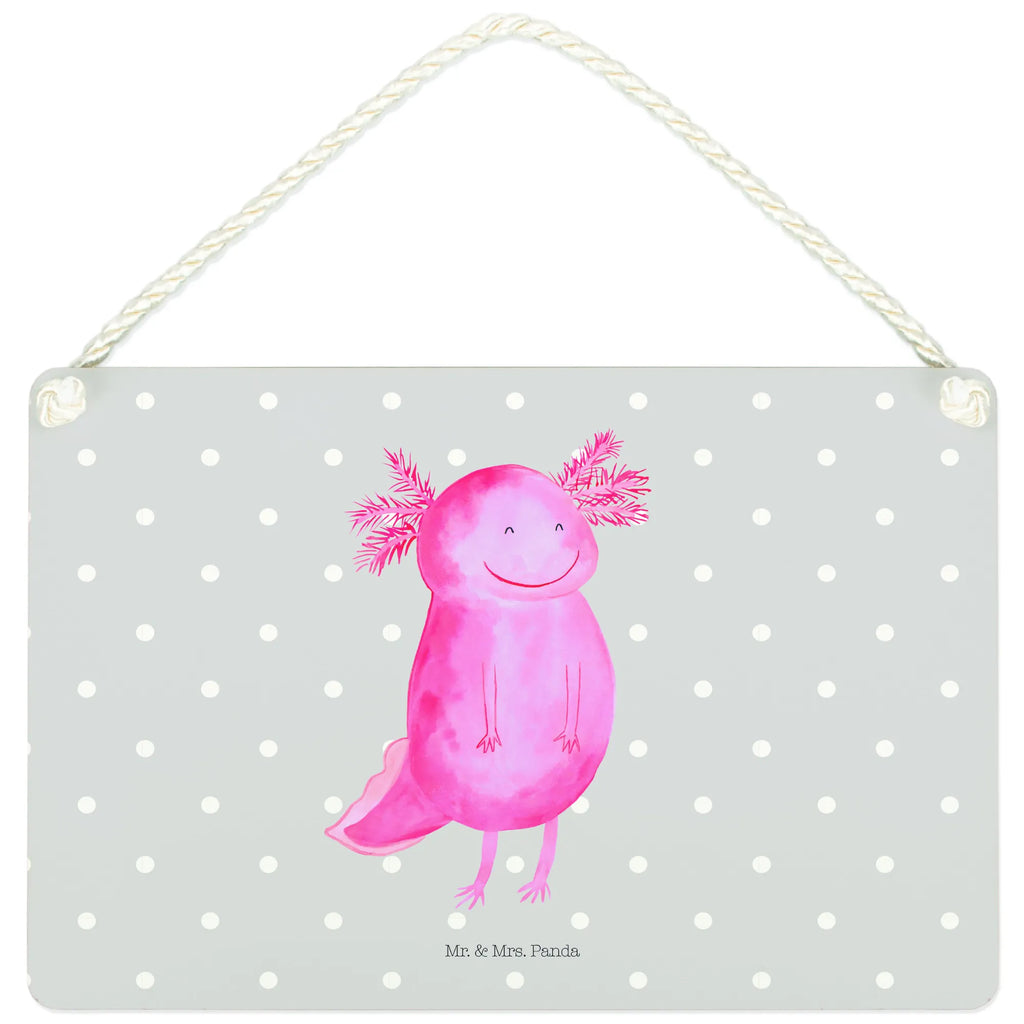 Deko Schild Axolotl glücklich Dekoschild, Deko Schild, Schild, Tür Schild, Türschild, Holzschild, Wandschild, Wanddeko, Axolotl, Molch, Axolot, Schwanzlurch, Lurch, Lurche, Motivation, gute Laune