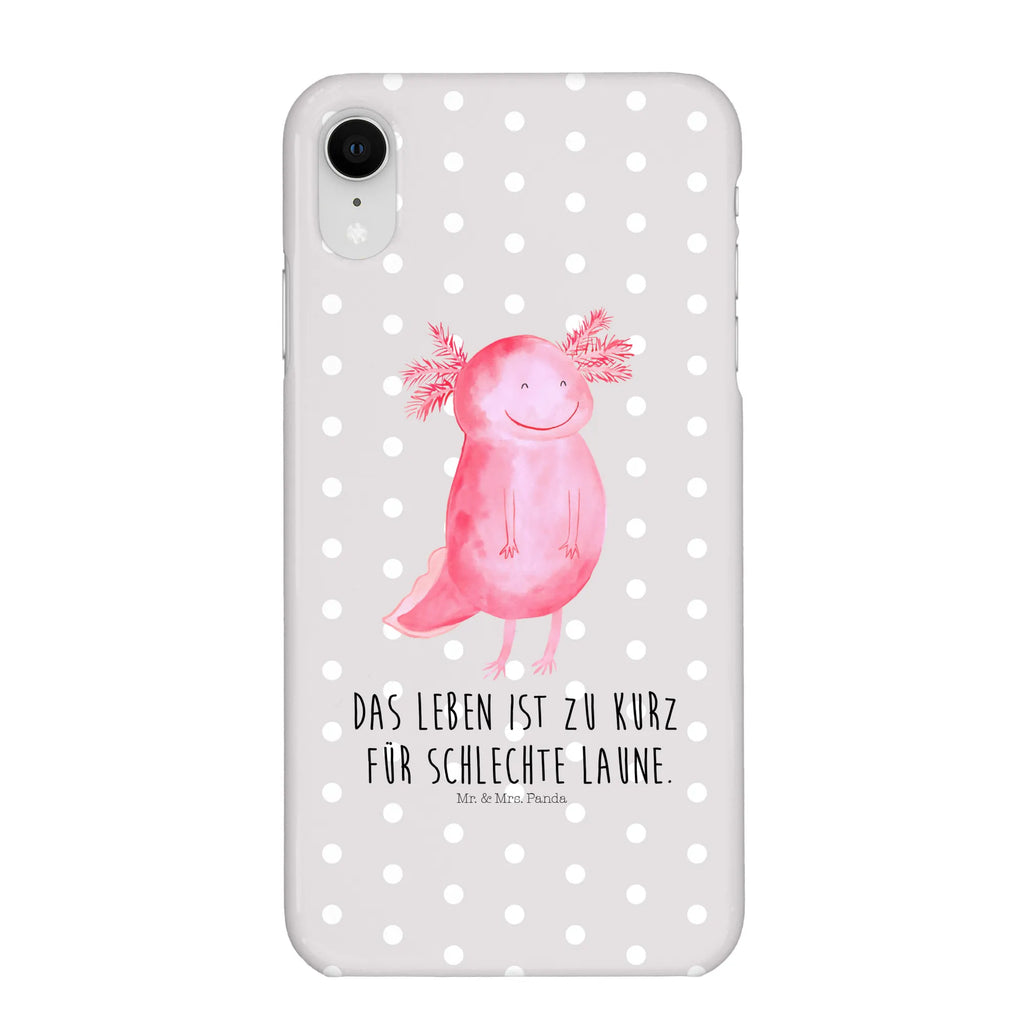 Handyhülle Axolotl Glücklich Handyhülle, Handycover, Cover, Handy, Hülle, Iphone 10, Iphone X, Axolotl, Molch, Axolot, Schwanzlurch, Lurch, Lurche, Motivation, gute Laune