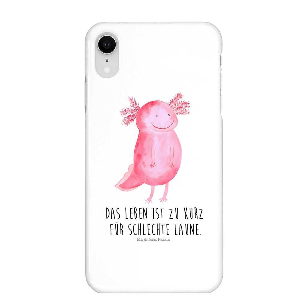 Handyhülle Axolotl Glücklich Handyhülle, Handycover, Cover, Handy, Hülle, Iphone 10, Iphone X, Axolotl, Molch, Axolot, Schwanzlurch, Lurch, Lurche, Motivation, gute Laune