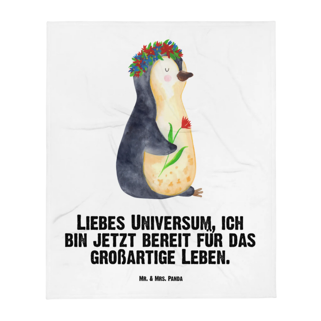 Babydecke Pinguin Blumenkranz Babydecke, Babygeschenk, Geschenk Geburt, Babyecke Kuscheldecke, Krabbeldecke, Pinguin, Pinguine, Blumenkranz, Universum, Leben, Wünsche, Ziele, Lebensziele, Motivation, Lebenslust, Liebeskummer, Geschenkidee