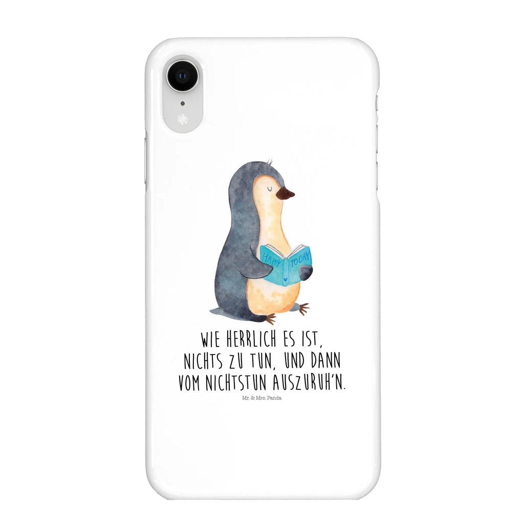 Handyhülle Pinguin Buch Handyhülle, Handycover, Cover, Handy, Hülle, Iphone 10, Iphone X, Pinguin, Pinguine, Buch, Lesen, Bücherwurm, Nichtstun, Faulenzen, Ferien, Urlaub, Freizeit