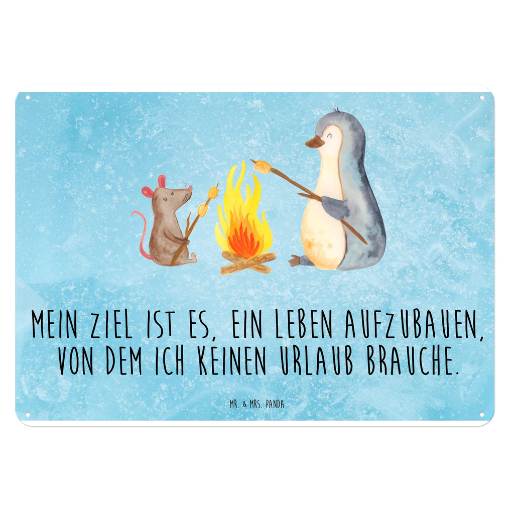 Blechschild Pinguin Lagerfeuer Blechschild, Metallschild, Geschenk Schild, Schild, Magnet-Metall-Schild, Deko Schild, Wandschild, Wand-Dekoration, Türschild, Pinguin, Maus, Pinguine, Lagerfeuer, Leben, Arbeit, Job, Motivation, Büro, Büroalltag, Lebensspruch, Lebensmotivation, Neustart, Liebe, grillen, Feuer, Marshmallows