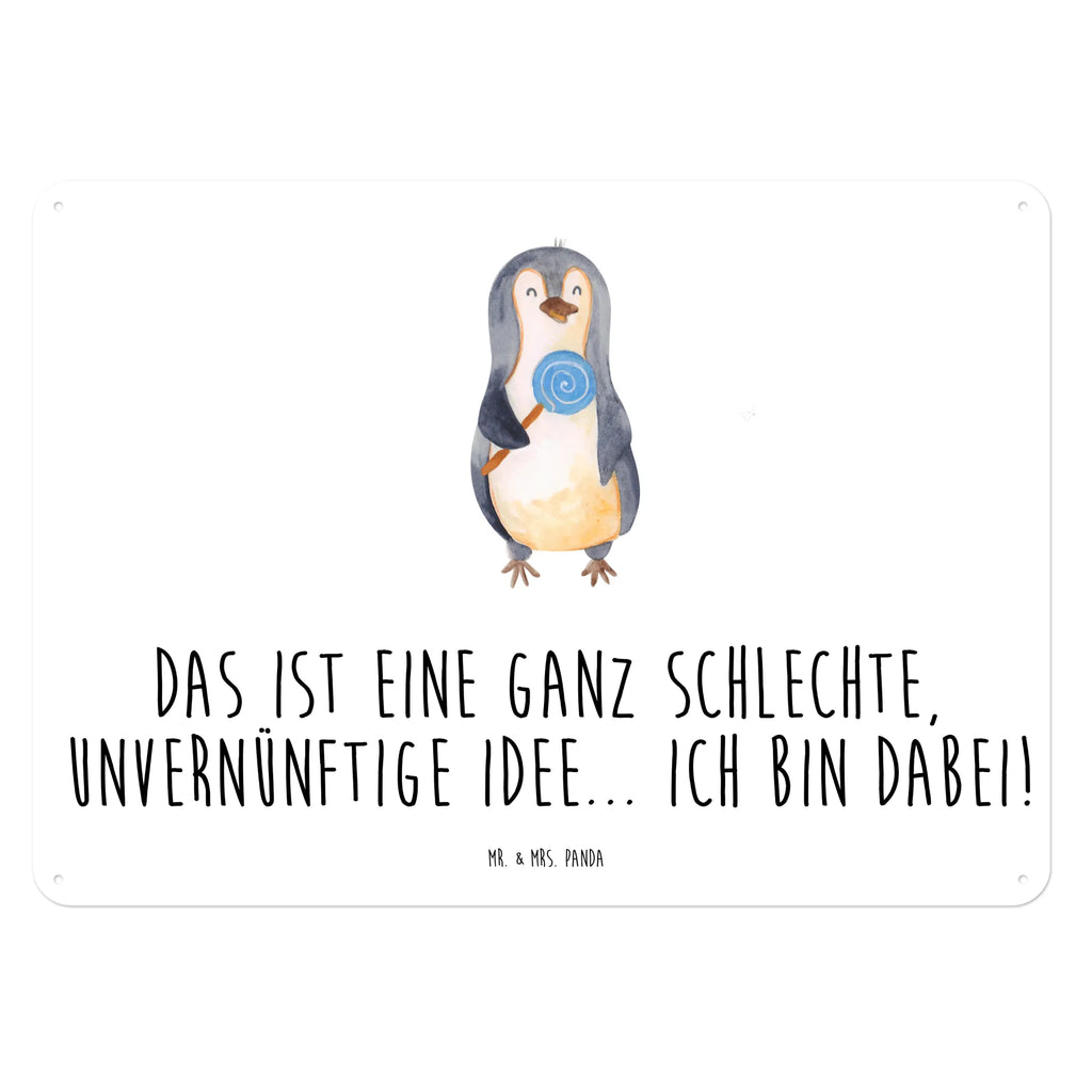 Blechschild Pinguin Lolli Blechschild, Metallschild, Geschenk Schild, Schild, Magnet-Metall-Schild, Deko Schild, Wandschild, Wand-Dekoration, Türschild, Pinguin, Pinguine, Lolli, Süßigkeiten, Blödsinn, Spruch, Rebell, Gauner, Ganove, Rabauke