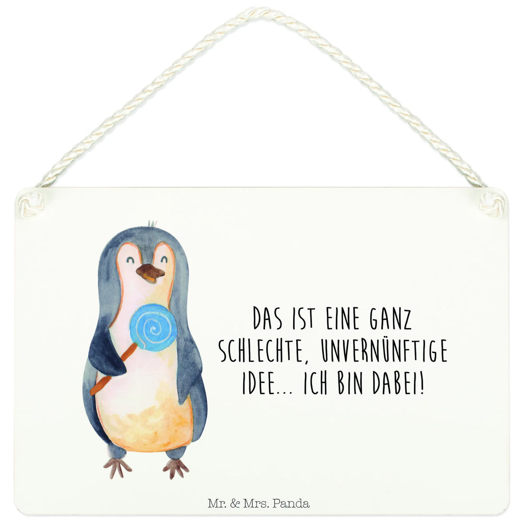 Deko Schild Pinguin Lolli Dekoschild, Deko Schild, Schild, Tür Schild, Türschild, Holzschild, Wandschild, Wanddeko, Pinguin, Pinguine, Lolli, Süßigkeiten, Blödsinn, Spruch, Rebell, Gauner, Ganove, Rabauke